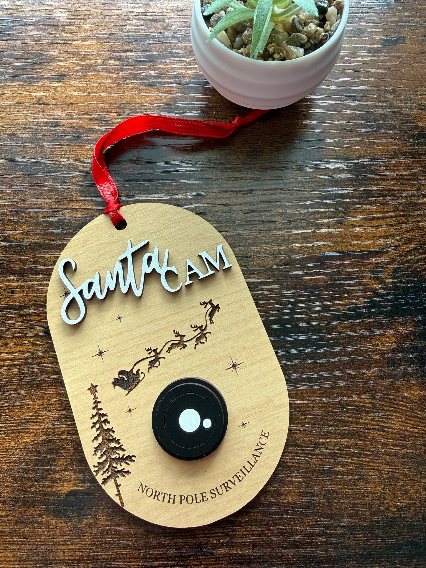 Santa / Elf Cam Christmas Ornament