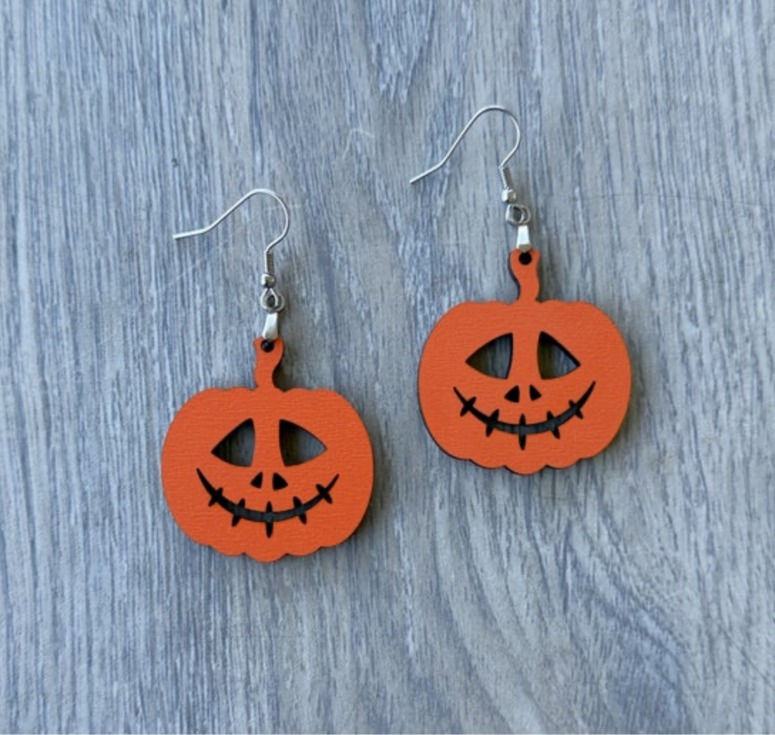Scarecrow Pumpkin Earrings