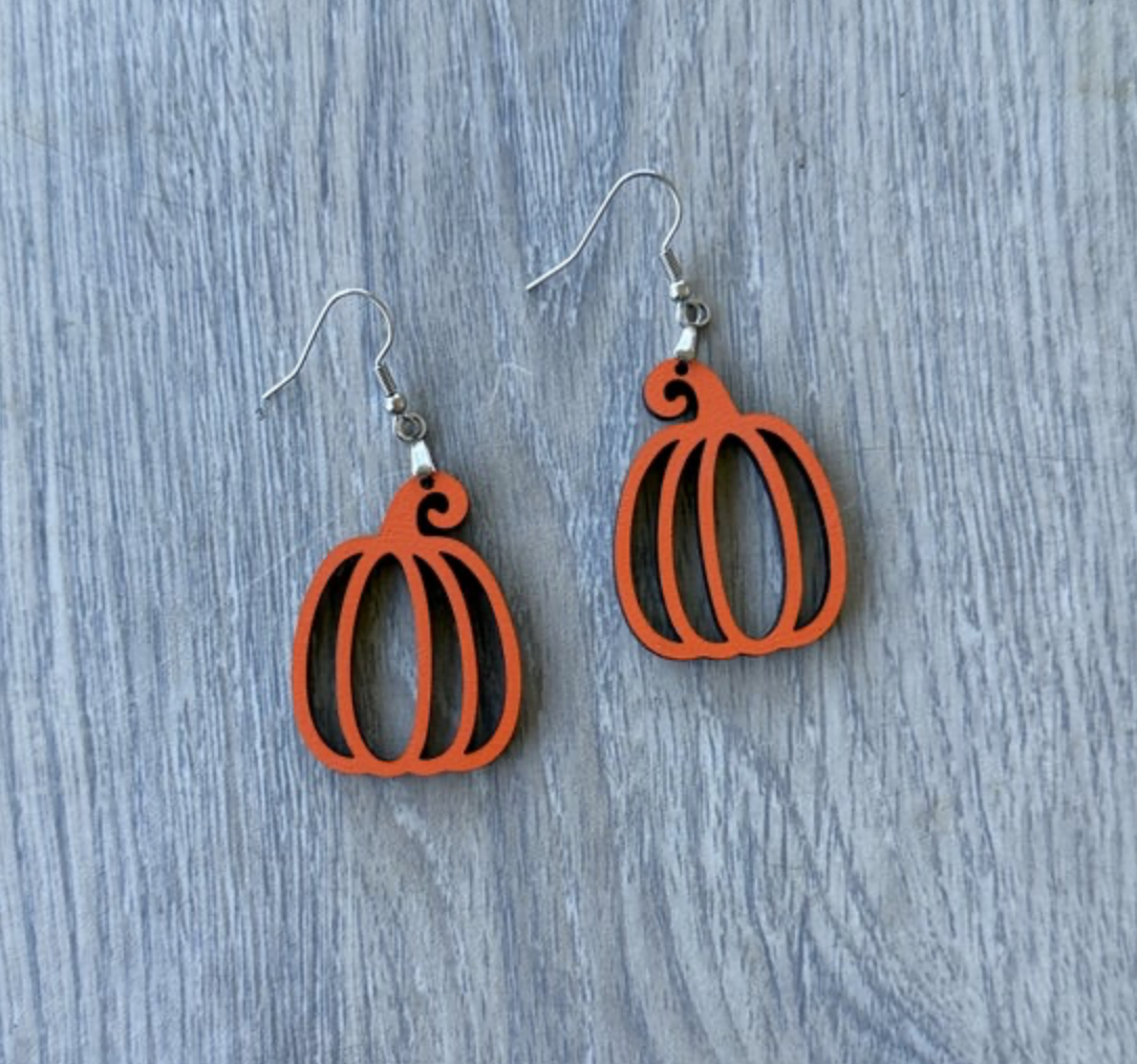 Oval Pumpkin Earrings