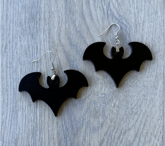 Black Bat Earrings